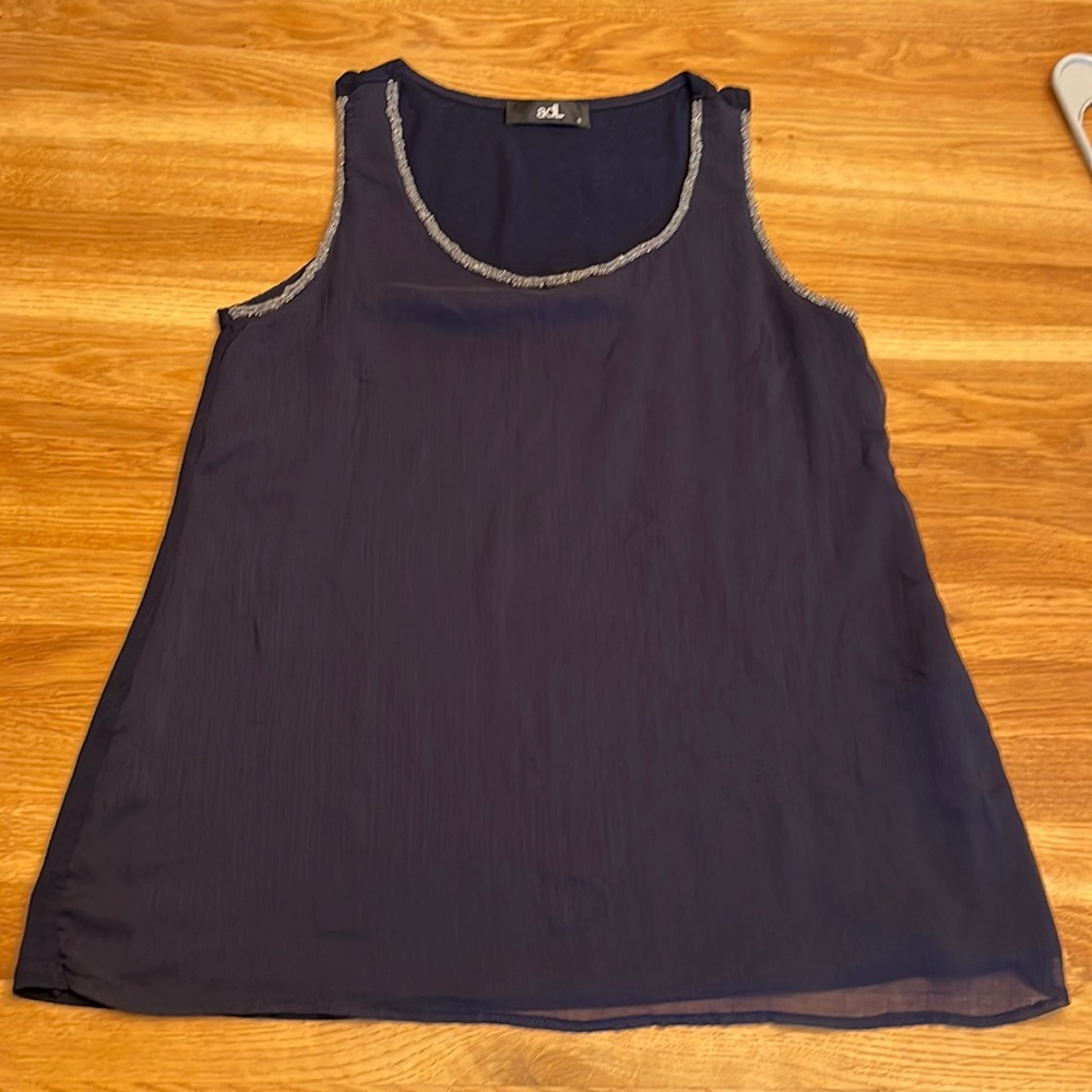 Dark Blue Women Tank Top